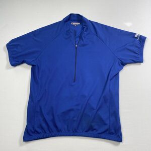 Bellwether Cyclewear Mens Size XL Cycling Jersey Blue 1/2 Zip Shirt Extra Large